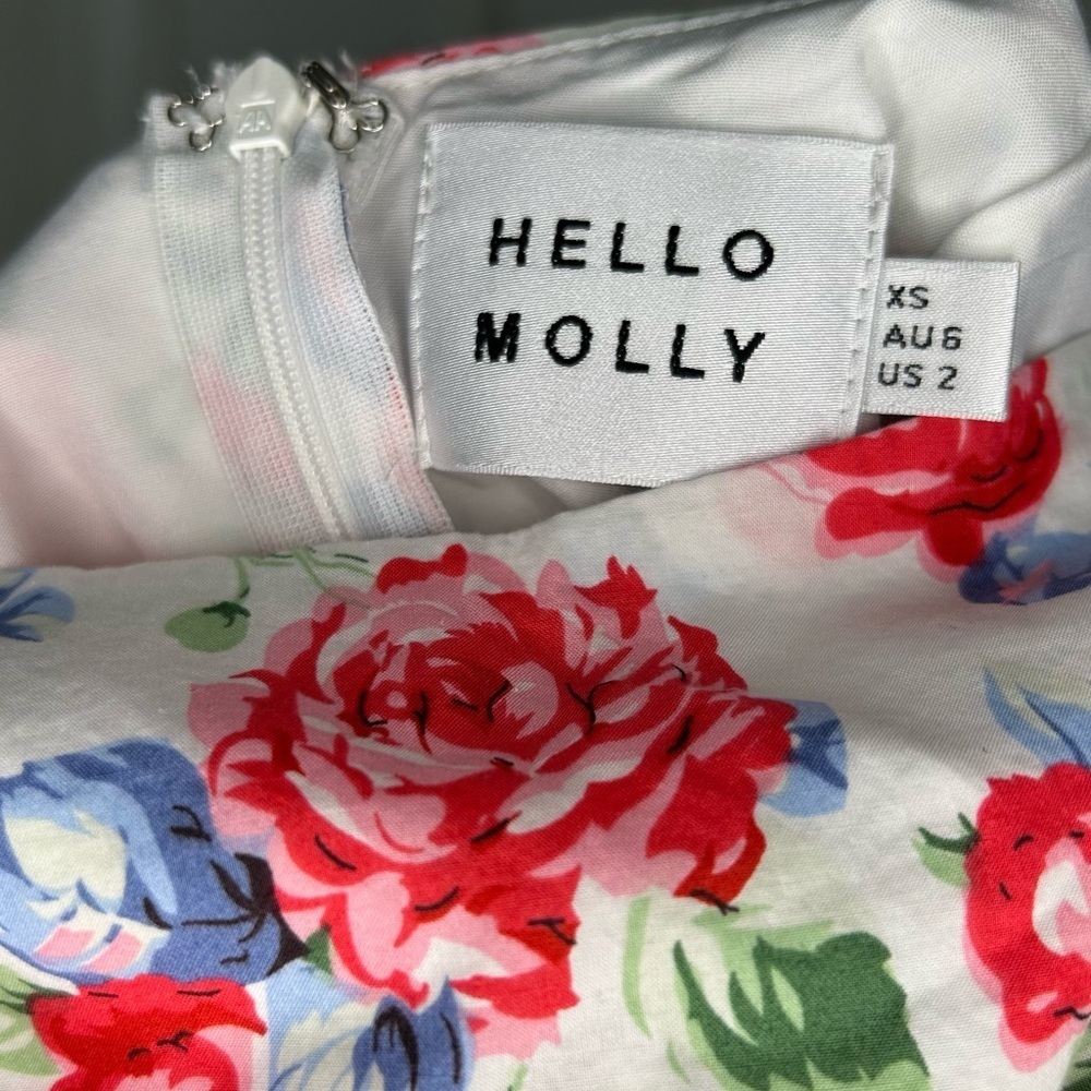 Hello Molly Bahama Lover White Floral Romper Playsuit Size XS US 2 Boho Summer - Picture 4 of 9